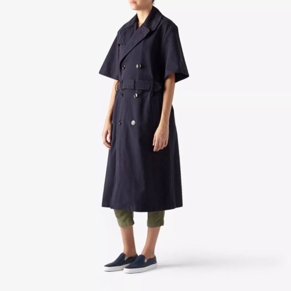 NLST Navy Short Sleeve Trench Coat